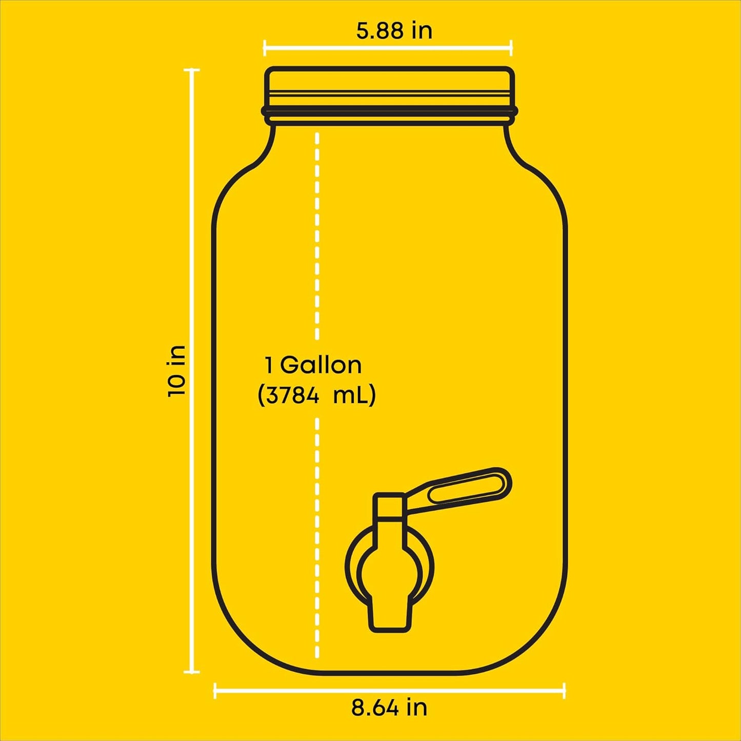 Glass Dispenser With 2 acrylic Diffusers