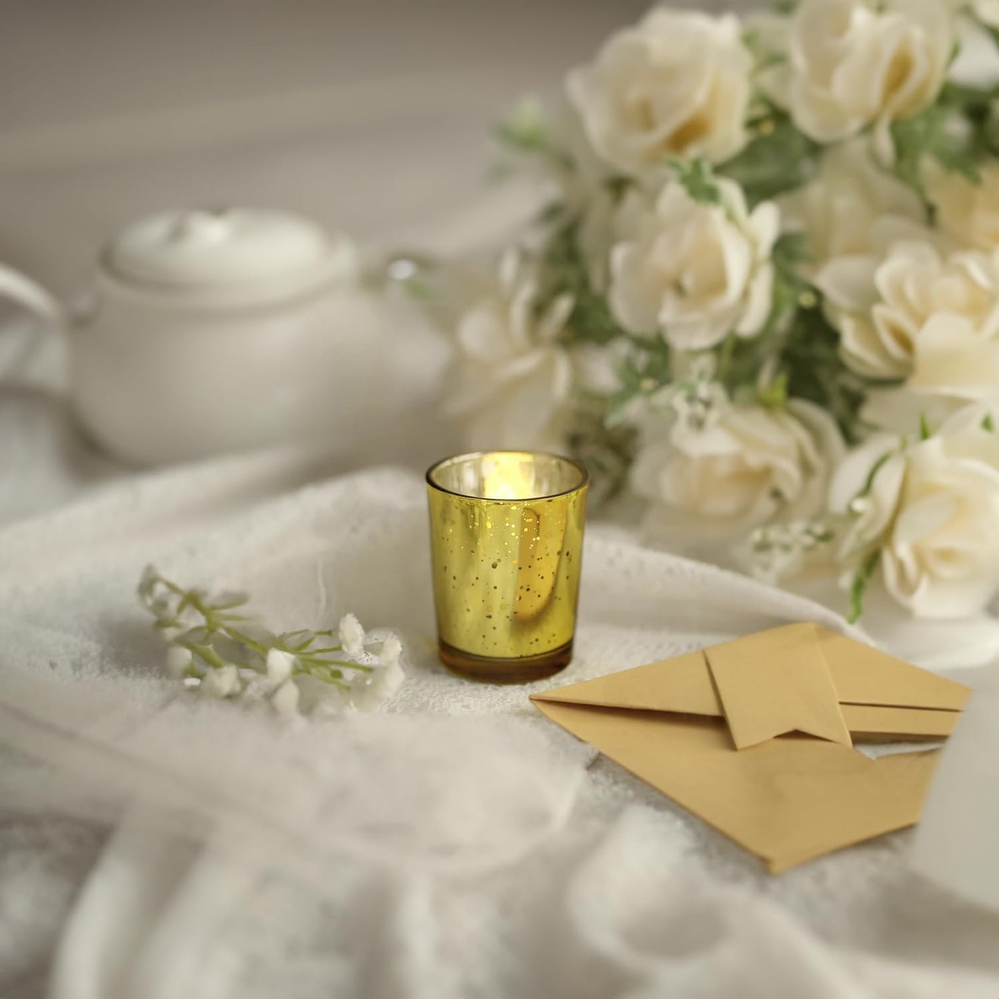 old Speckled Tea Light Votive Candle Holder