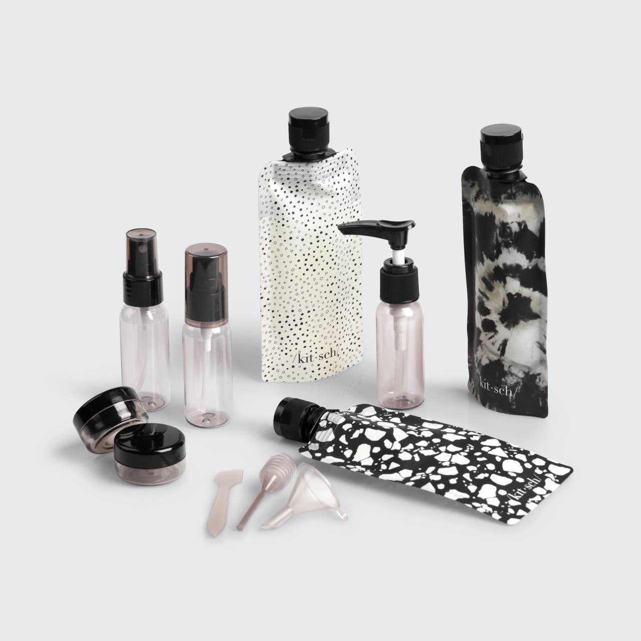 Refillable Ultimate Travel | 11pc Set - Black & Ivory