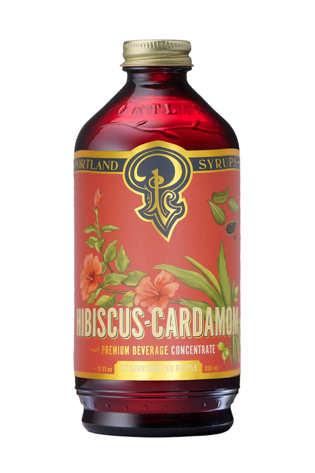 Hibiscus Cardamom Syrup 12 oz  - Cocktail |Mocktail Mixer