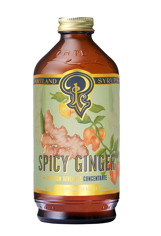 Spicy Ginger Syrup 12oz - cocktail / mocktail beverage mixer