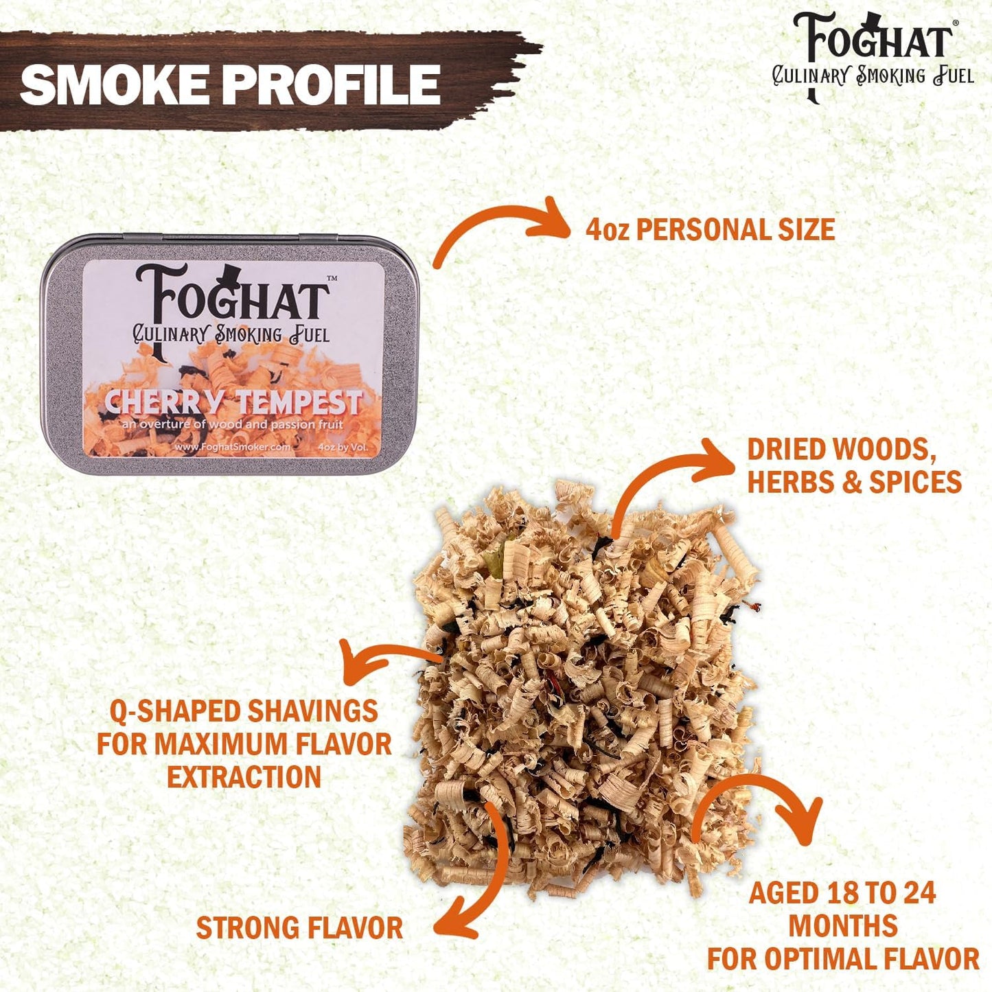 Foghat Cherry Tempest Wood Chips for Cocktail Smoker Kit Drink Smoker