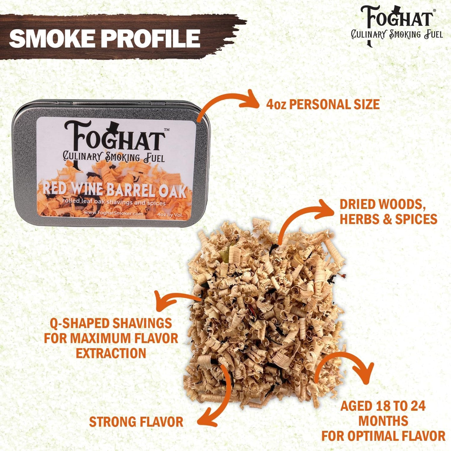 Foghat Red Wine Barrel Wood Chips for Cocktail Smoker Kit Drink Smoker
