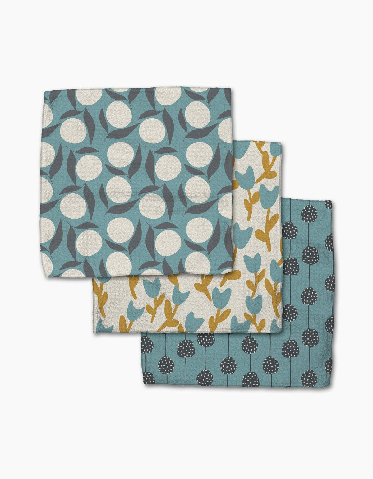Polka Dot Blooms |Dishcloth Set 3