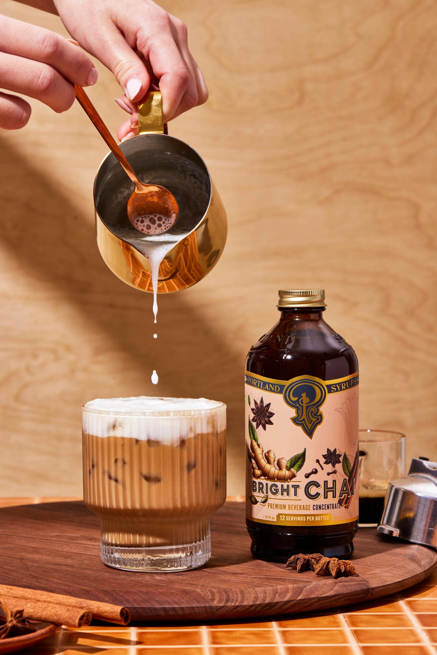 Bright Chai Syrup 12. oz - Cocktail | Mocktail | Coffee Drinks