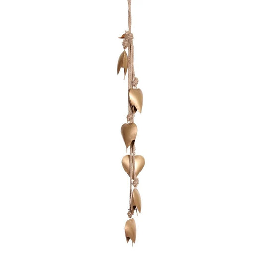 Metal Heart Shape Gold Bells