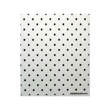 Black and White Small Ellipse Swedish Dishcloth