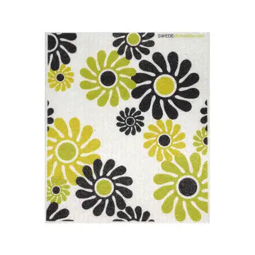 Modern Flowers Swedish Dishcloth