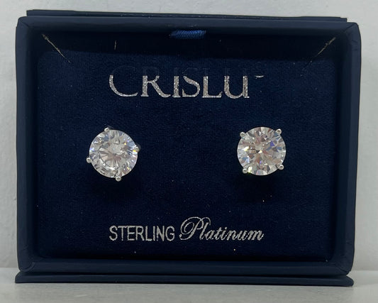 6.00 CTTW Cubic Zirconia Stud Earrings in Platinum