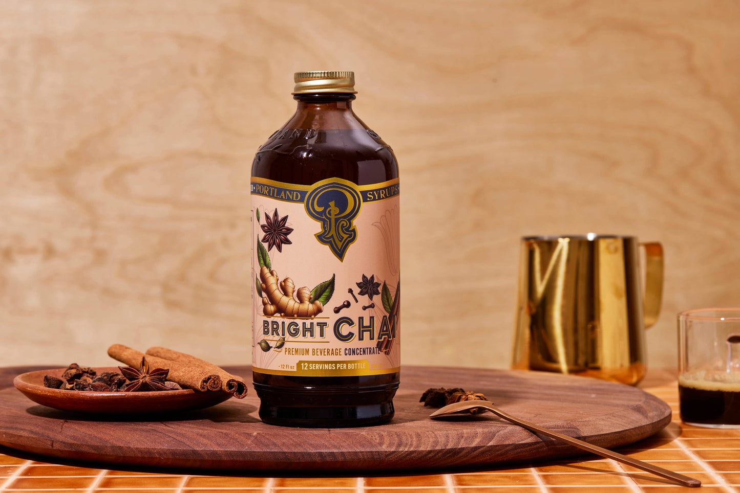 Bright Chai Syrup 12. oz - Cocktail | Mocktail | Coffee Drinks