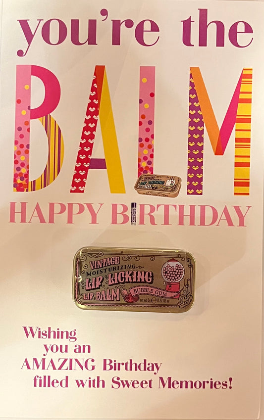 Lip Balm Birthday Card