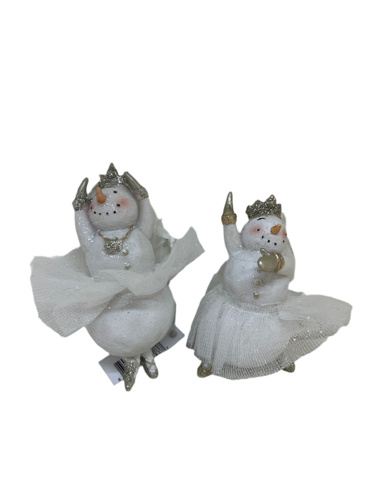 Snow Lady Ballerinas With Tulle Tutu Ornaments