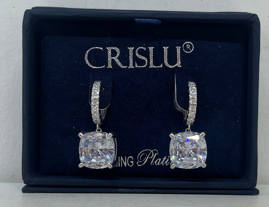 8.25 CTTW Cushion-Cut Earrings in 18k Gold-plated Sterling Silver