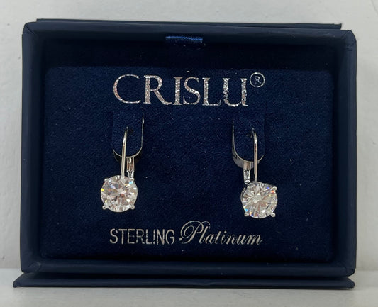 2.00 CTTW Cubic Zirconia Drop Earrings in Platinum