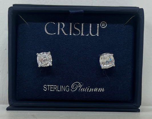 4.00 CTTW Cubic Zirconia Stud Earrings in Platinum