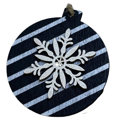 Black & White Snowflake Ornaments