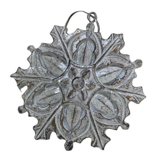3” Resin Frosted Snowflake