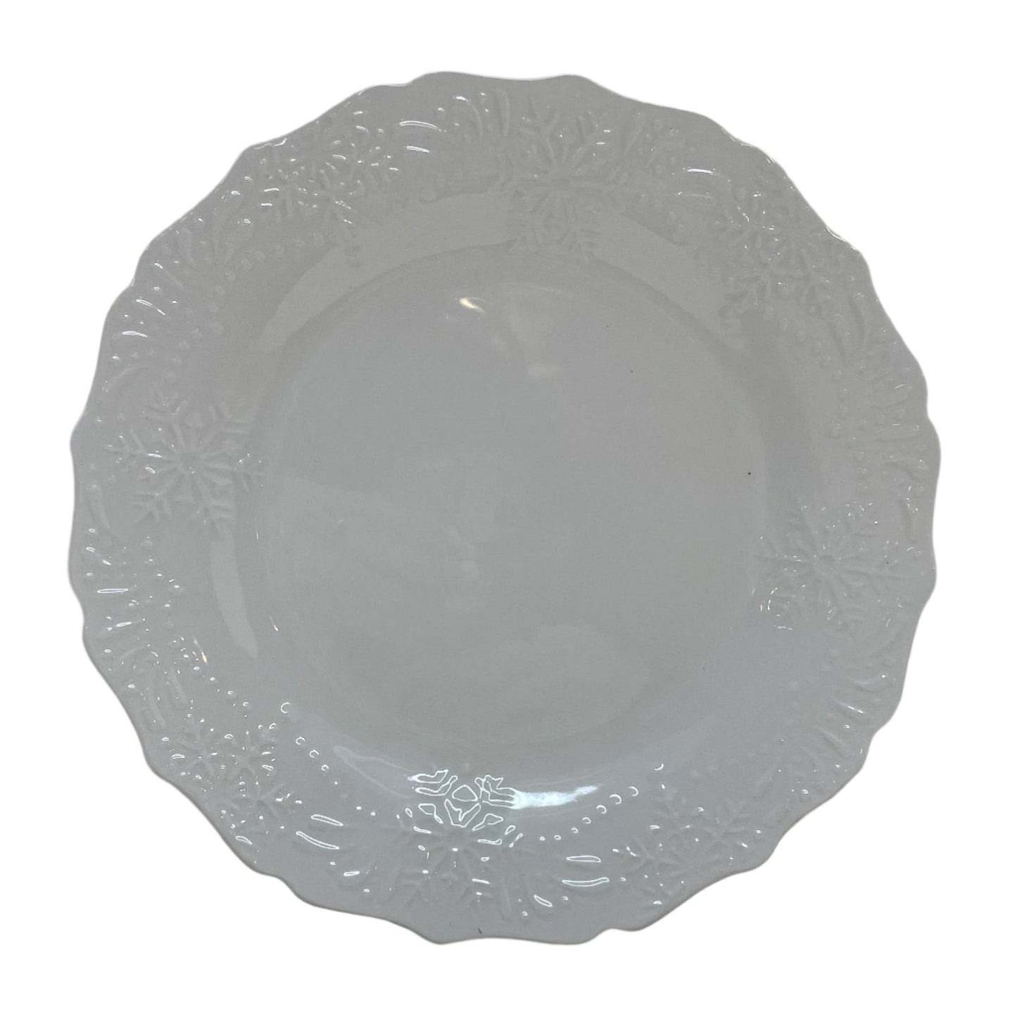 White Snowflake Plate