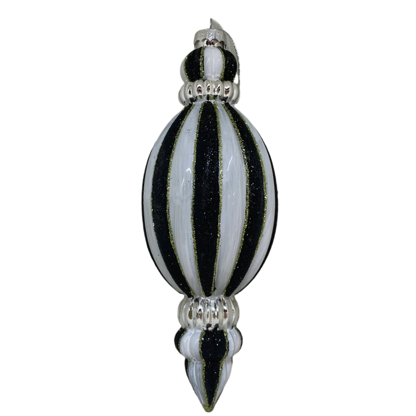 Black and White Striped Ornament