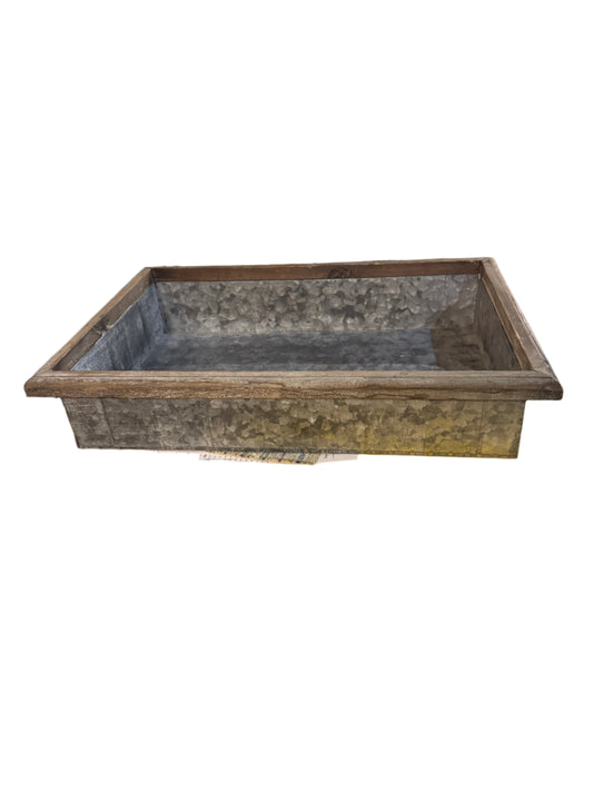 Galvanized Rectangle Planter - Large