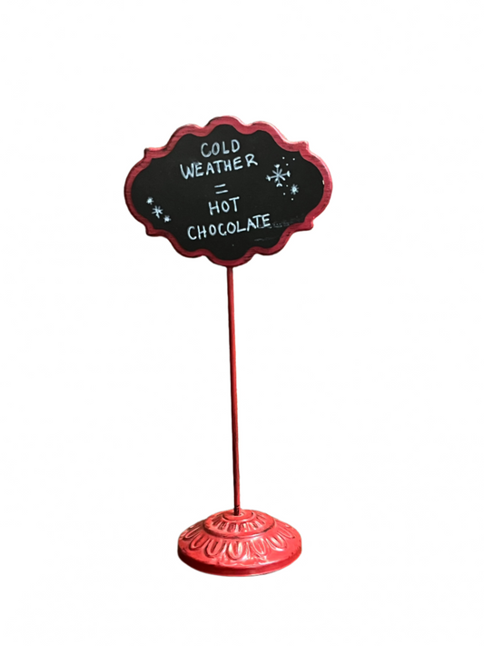 Red Chalk Board Stand