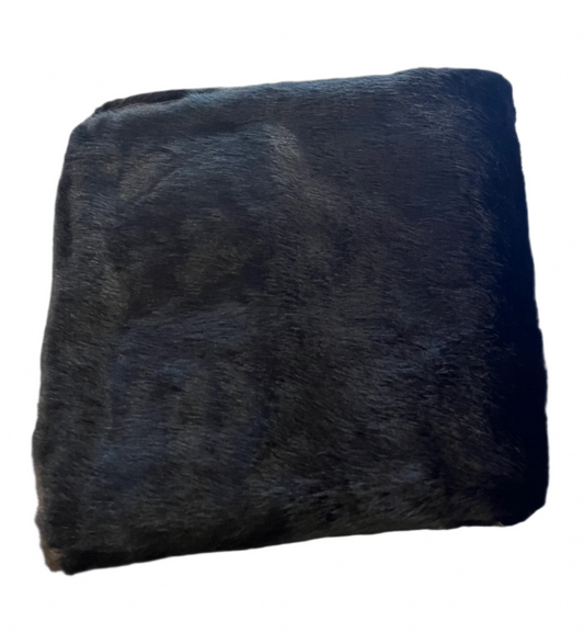 Faux Fur Black Table Runner