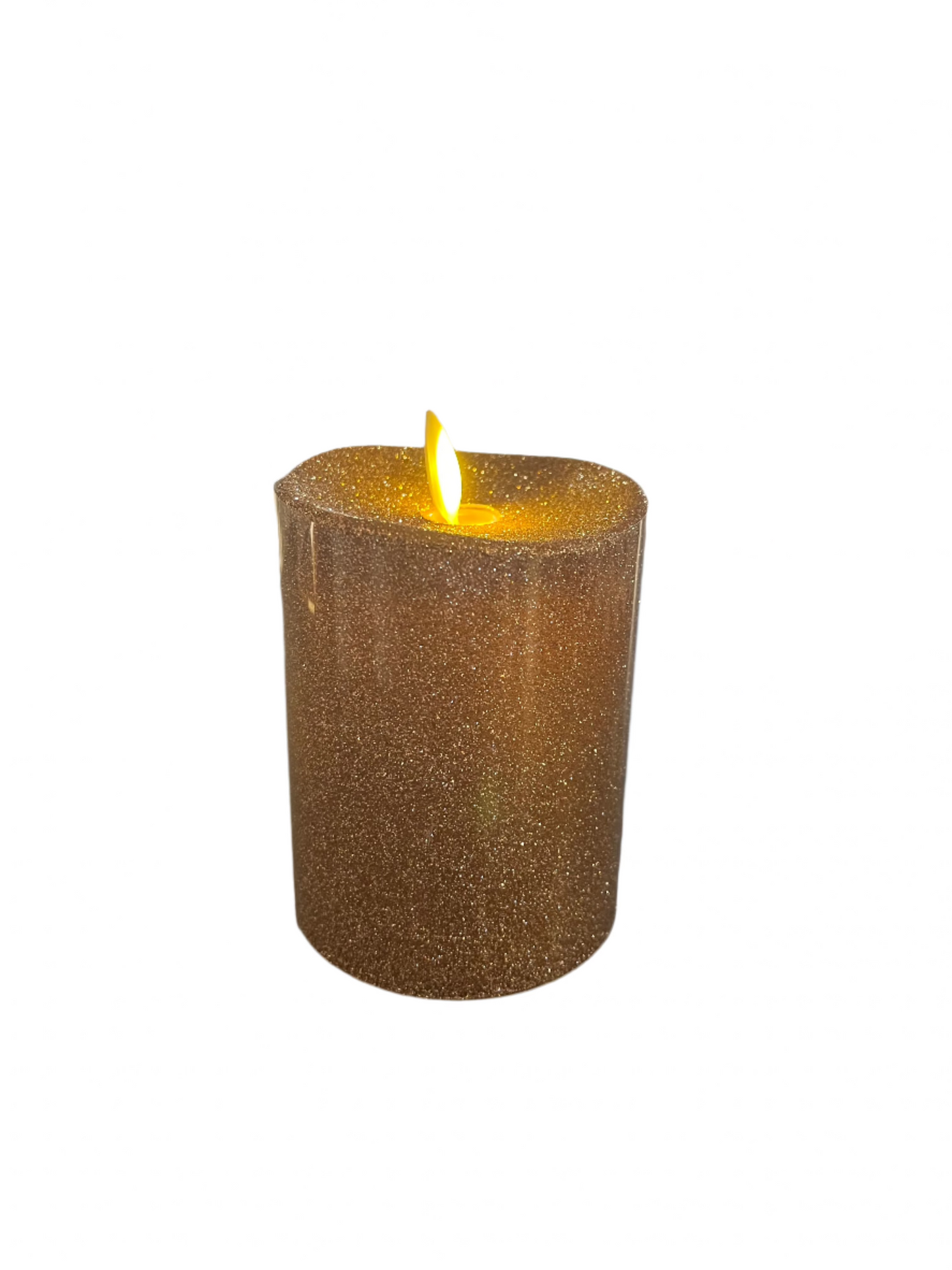 Champagne Glittered Wax Indoor Candles