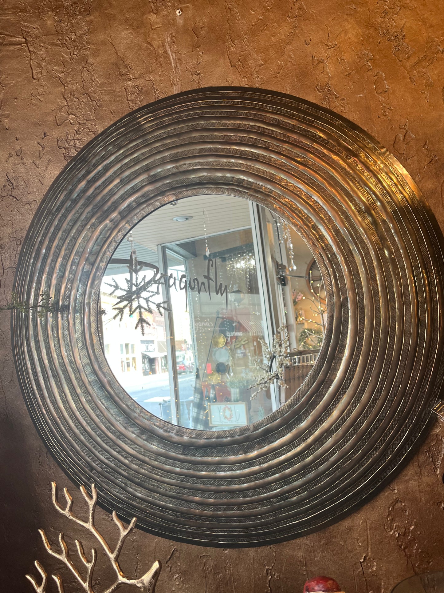 Round Gold Mirror