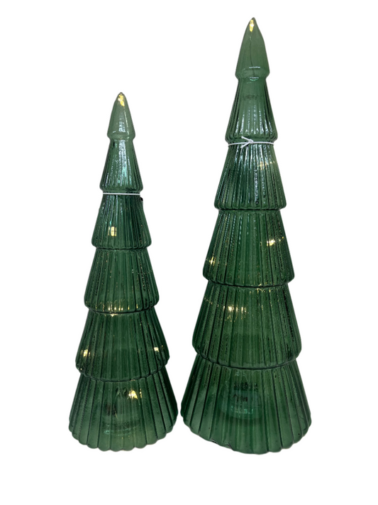 Sage Green Ribbed LED Christmas Tree