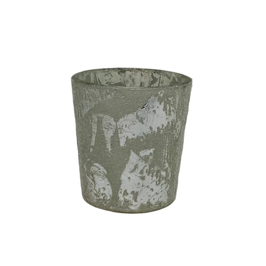 Speckled Silver Candle Holder