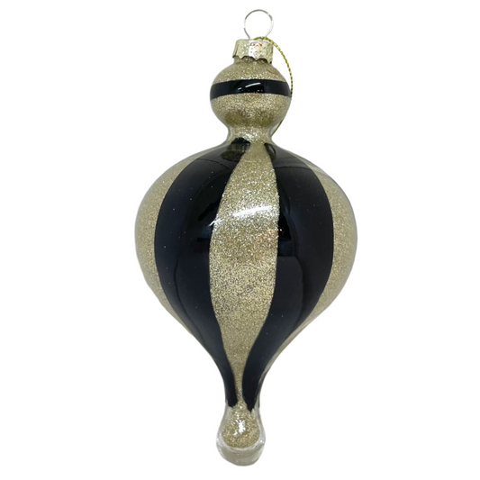 Black and Gold Glass Ornament