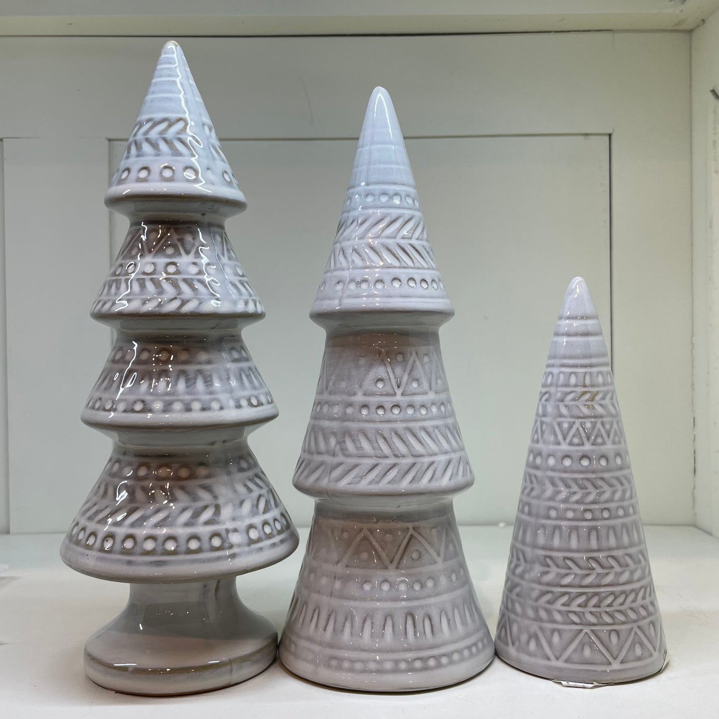 White Boho Ceramic Trees