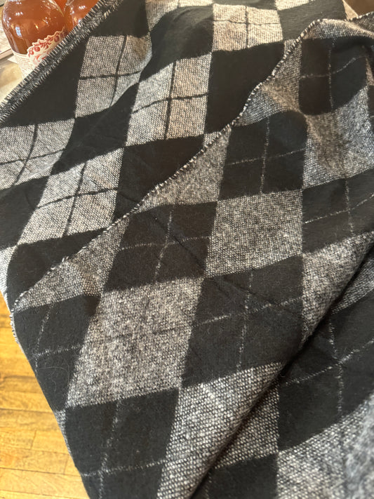 Grey Plaid Scarf