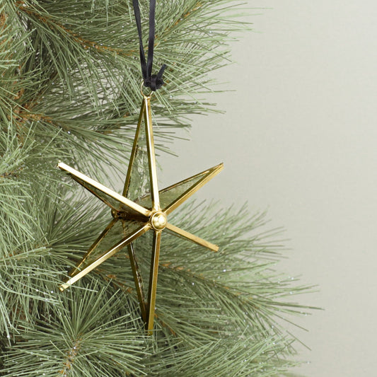 7" Glass Hanging Star