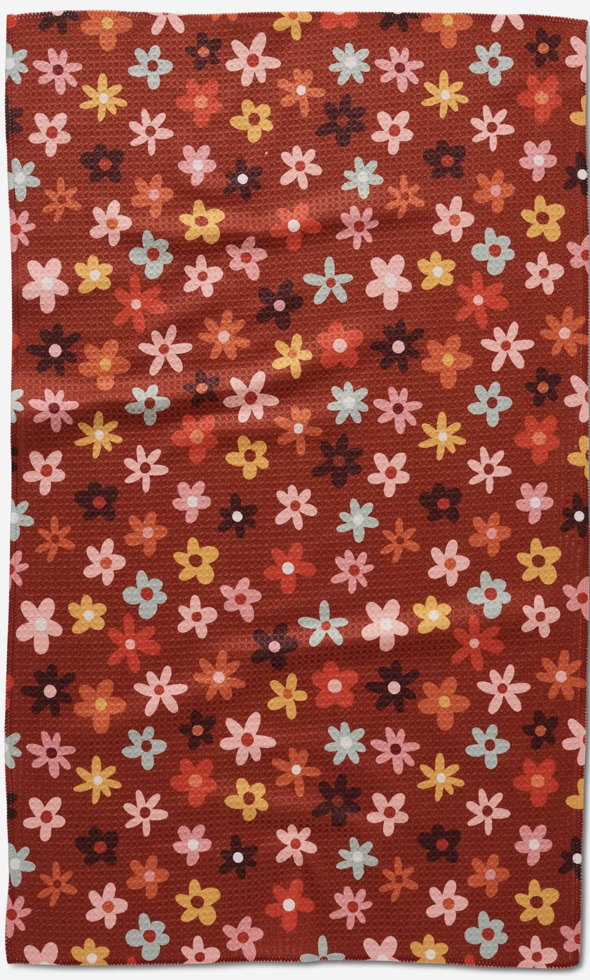 Field Of Fall Daisies Tea Towel