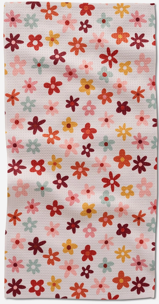 Bright Field Of Fall Daisies Bar Towel