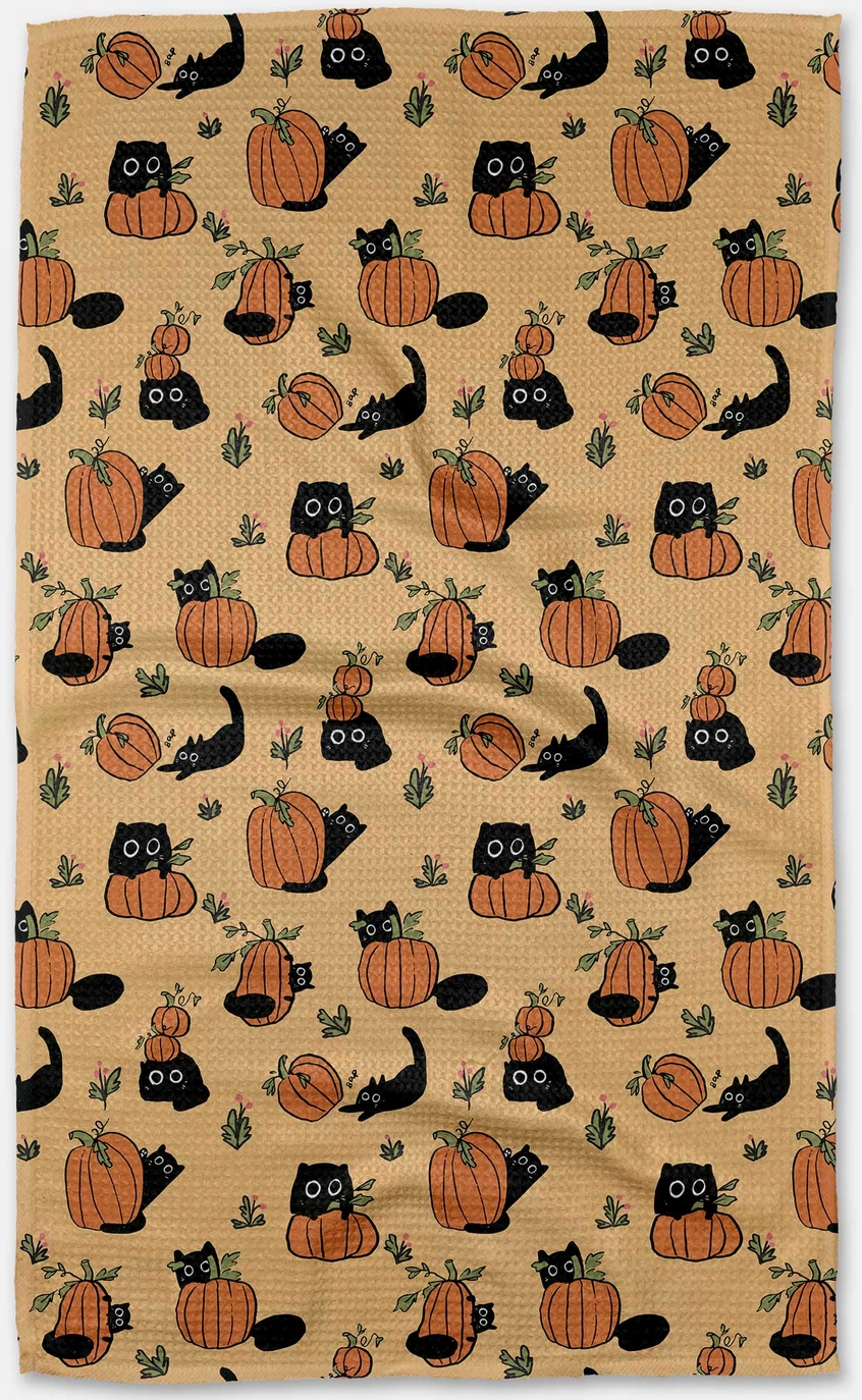 Black Cats Tea Towel