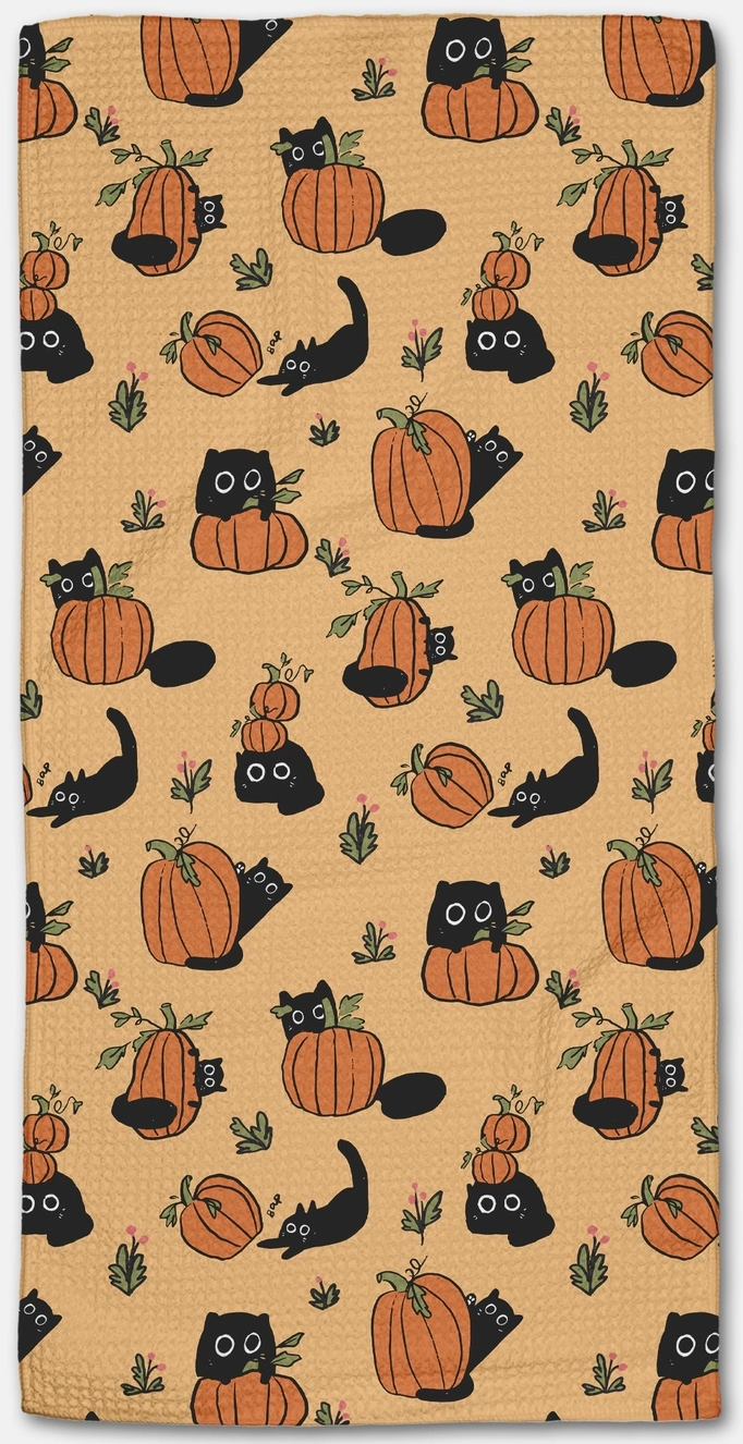 Black Cats Bar Towel