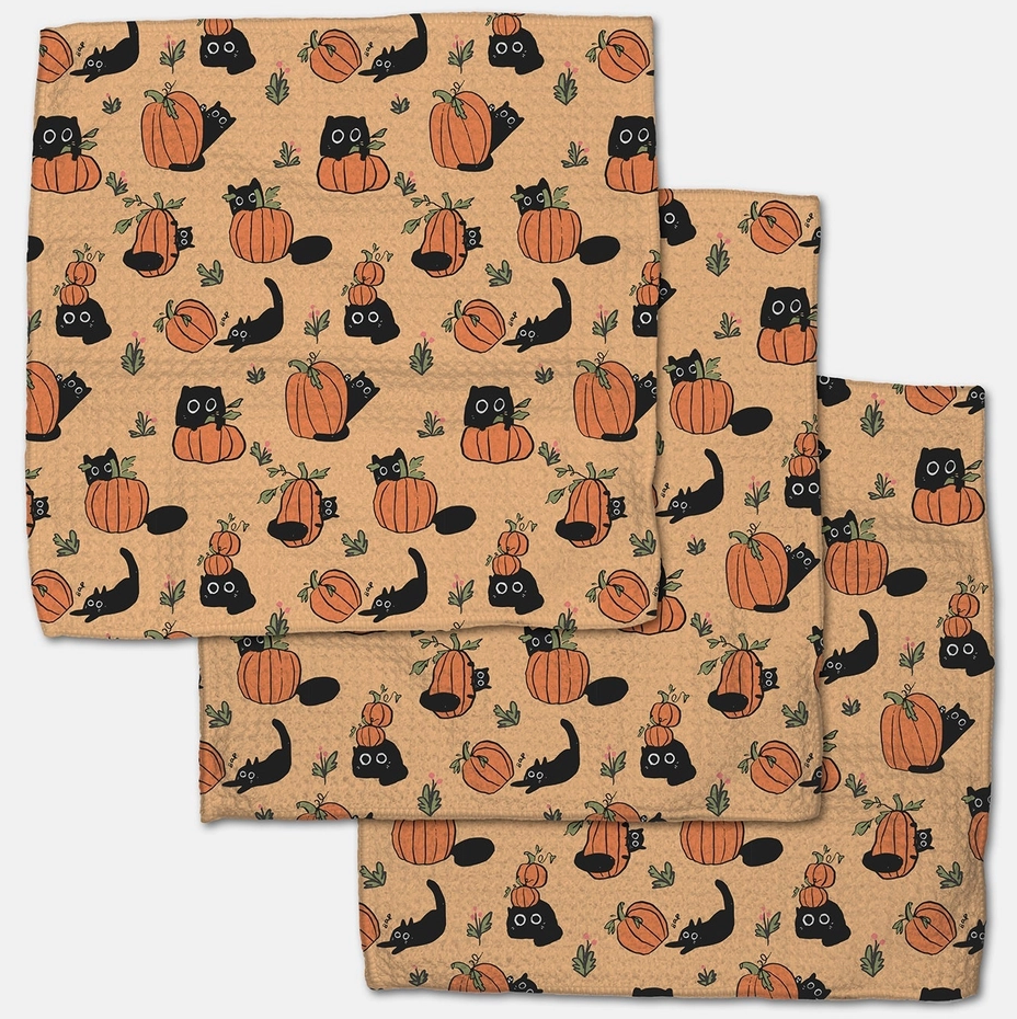 Black Cats Dishcloth Set