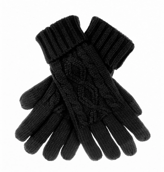 Black CC Knitted Gloves