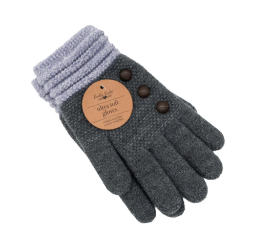 Britt's Knits Grey Knitted Gloves