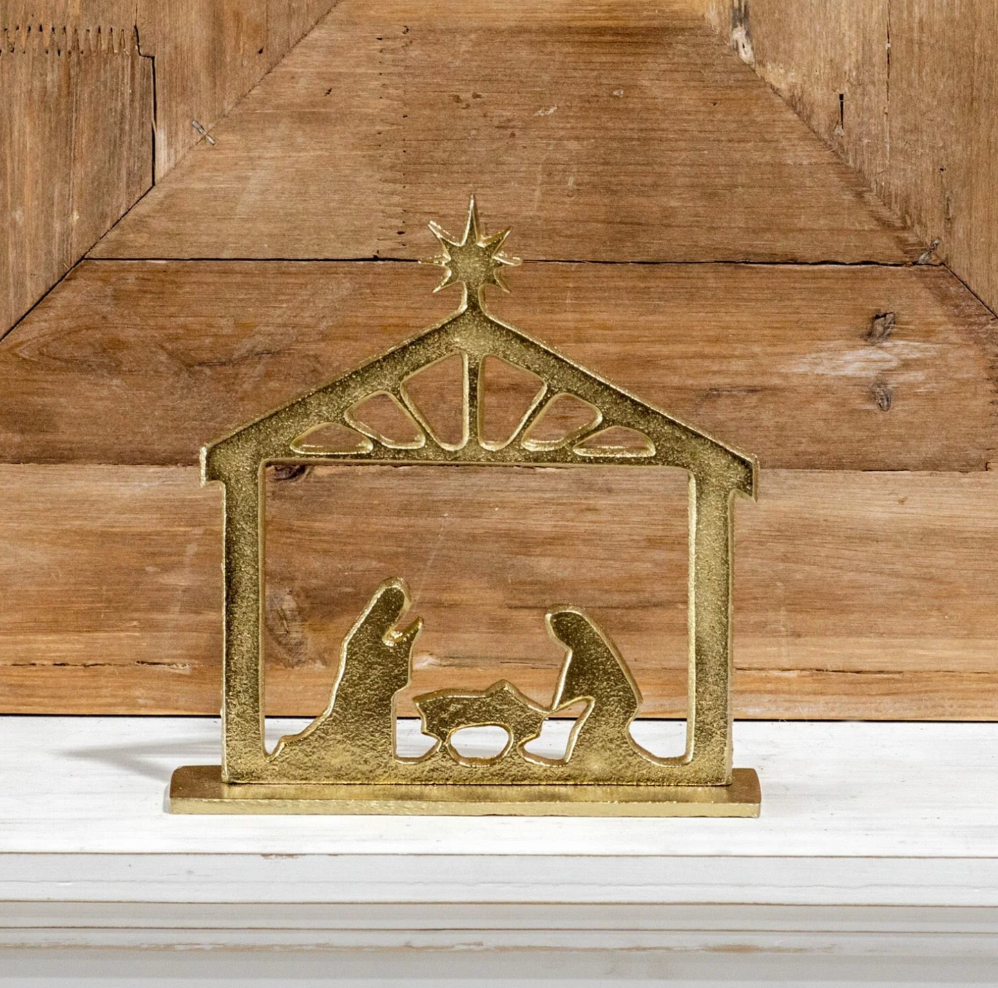 8" Gold Table Top Nativity