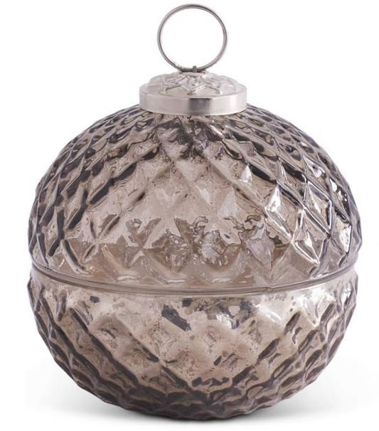 Grey Ornament Candle