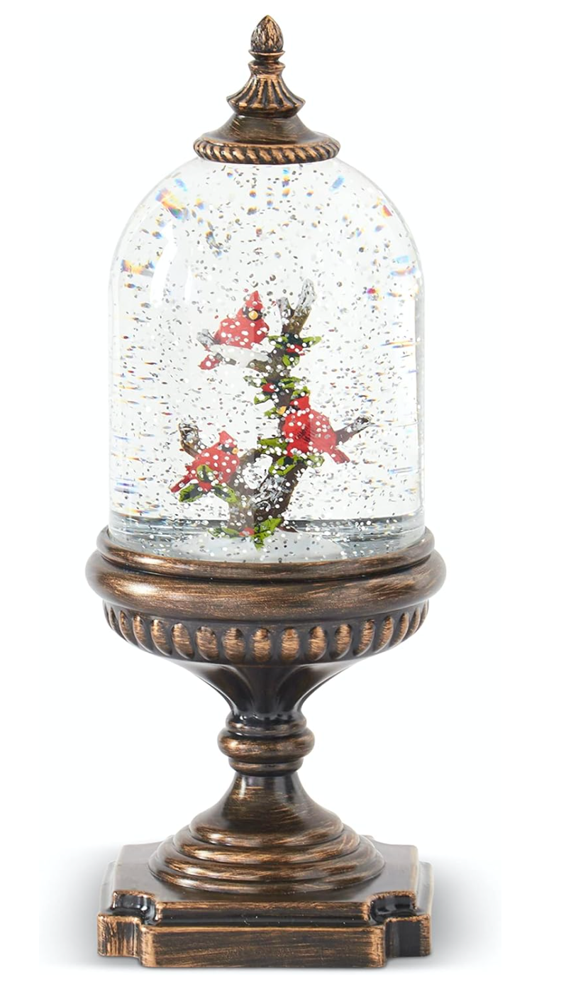 Cardinal Spinning Water Snow Globe-LED