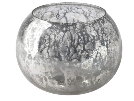 4” Mercury Bubble Bowl- Silver