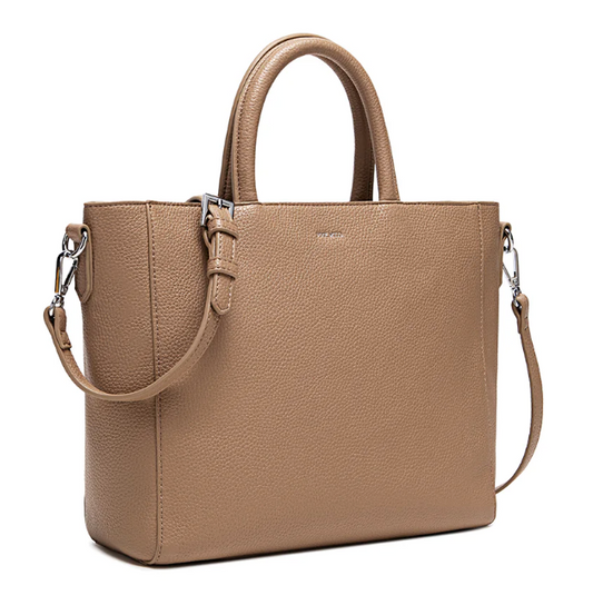 Wanda Tote in Latte Pebbled