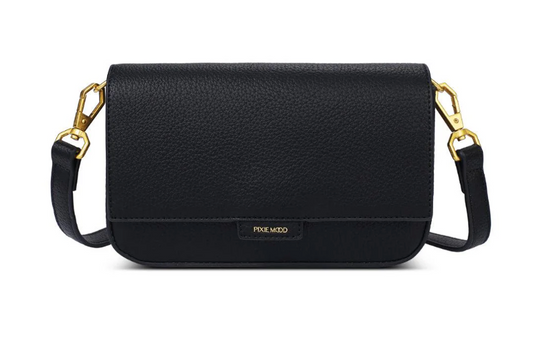 Larissa Mini Crossbody-Black Pebble