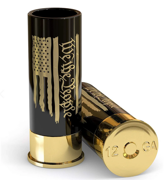 12 Gauge Shot Glasses Set of 4 - We the People American Flag