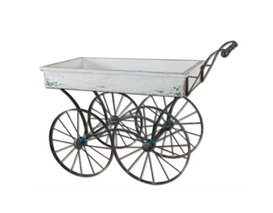 White Flower Cart