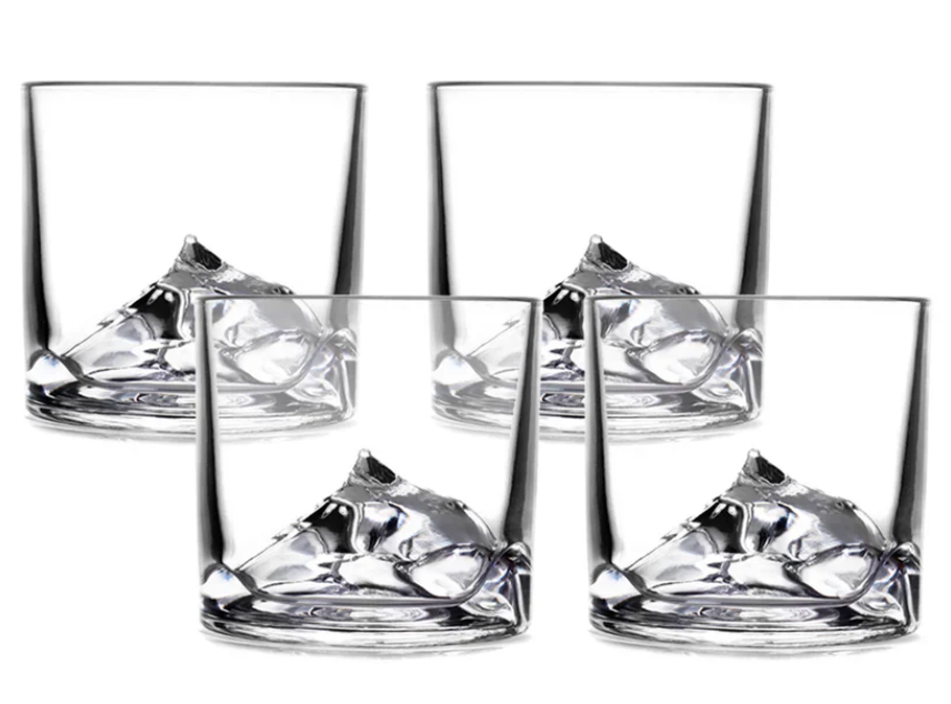 4 Pack Whiskey Glass Set- Mt Everest